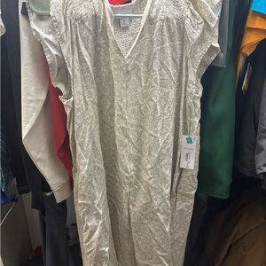 Liz Claiborne Beige Floral Dress